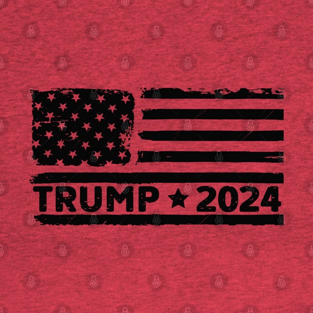 Trump 2024 American Flag by Dylante